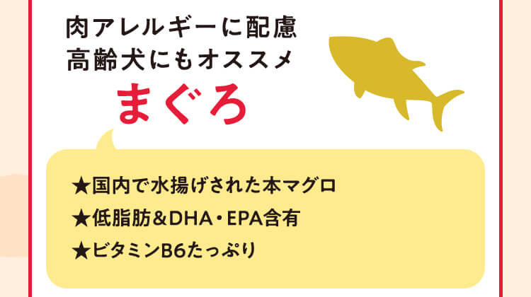 肉アレルギーに配慮 高齢犬にもオススメ まぐろ